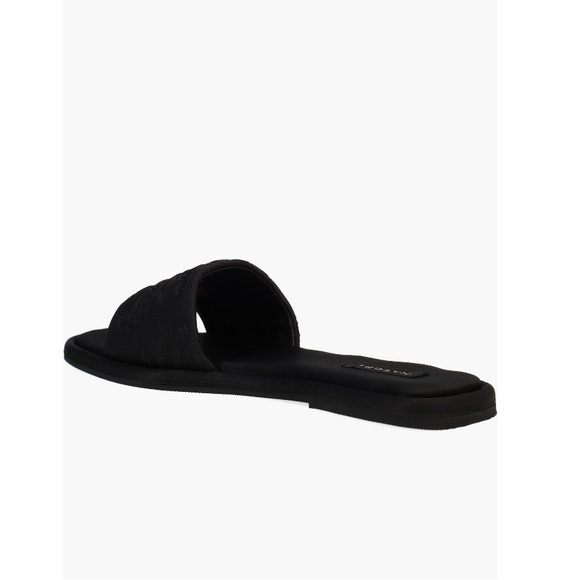 NEW Natori Radial Slide Sandals All Black Textured Strap Women's Size 8 - Picture 4 of 13